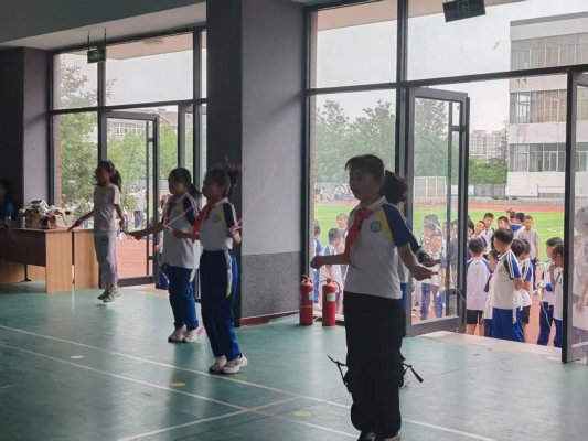 淄博市博山区四十亩地小学开展体育检测活动